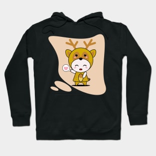 Cute Deer Character Hoodie